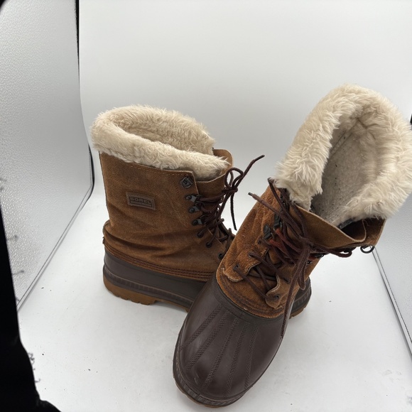 Sorel Kaufman Crusader Boots US 10 Brown Leather Steel Shank Wool Lined Snow - Picture 15 of 15